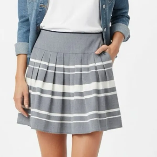 NEW 𝅺Ann Taylor A-Line skirt gray size 4 - Image 3