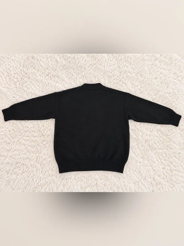 2IV&CDUPE Duck Goose Appliqué Oversized Knit Sweater – Dark Navy/Black – S/M - Image 5