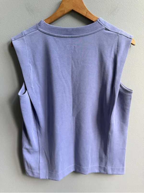 Athleta Seasoft Tank Sweatshirt Dusk Purple Lavender Size Medium Sleeveless Top - Image 6