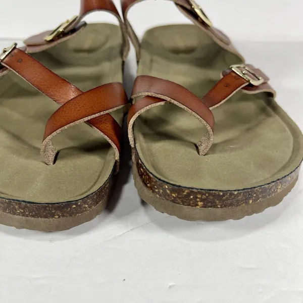 Madden Girl Women's Bryceee Footbed Sandals - Cognac Brown - Size 11M - Image 3