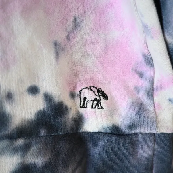 Ivory Ella Womens M Drawstring Pullover Tie-Dye Hoodie - Image 7