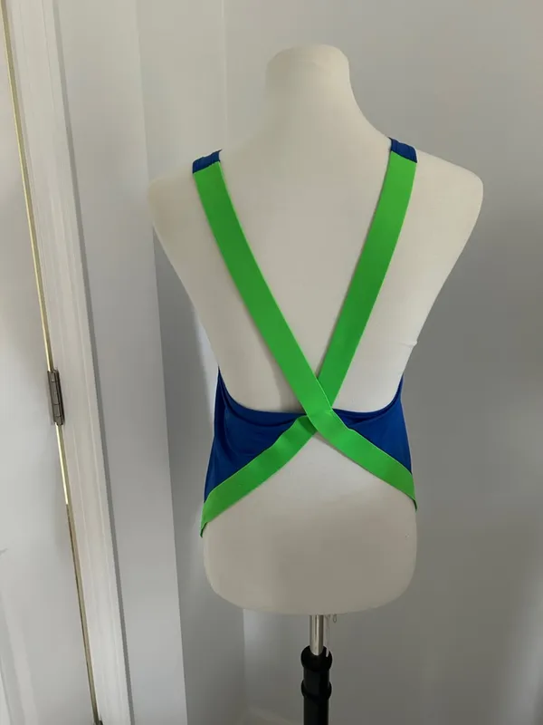 ASOS Blue Tank Top with Green Side Panel - Image 3