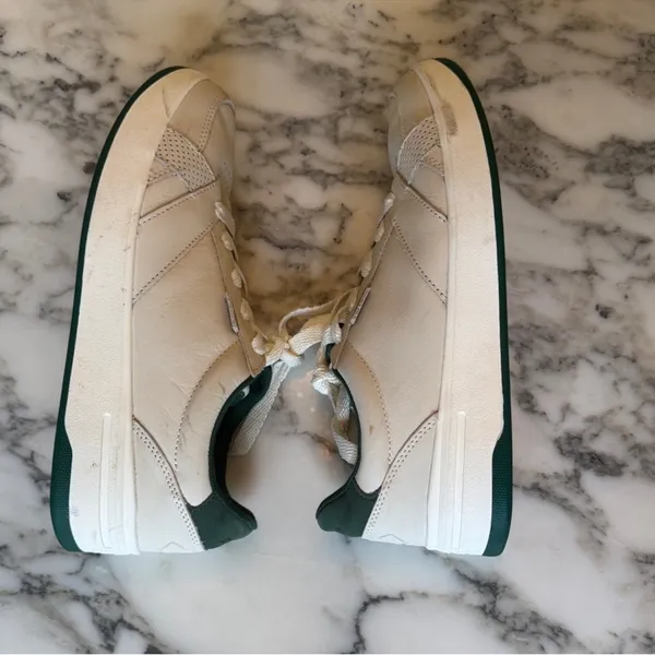 EUC KEDS X STAUD The Court Sneakers Cream and Green Women's Sz 7.5 Sold Out - Image 8