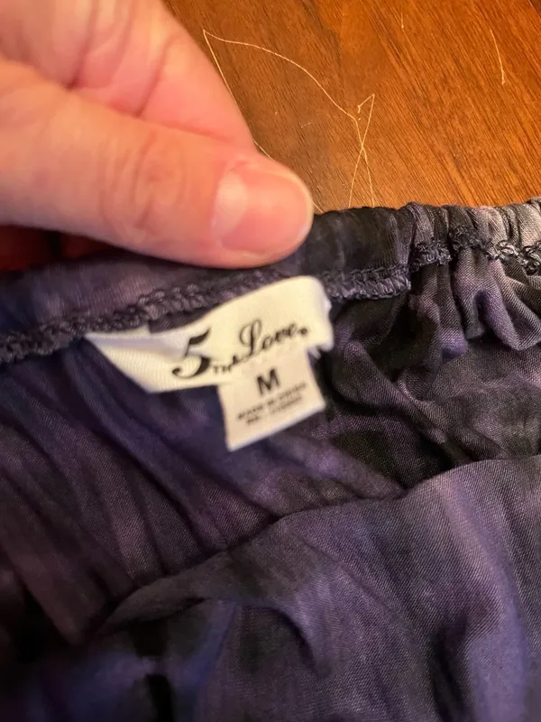 Purple and White Tie Dye Maxi Dress Size Medium - Image 6
