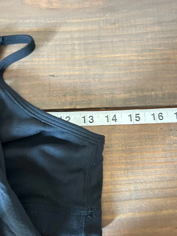 Lululemon No Limit Tank Top Shelf Bra Size 6 Black Stretch Low Hip Length. a-1 - Image 3