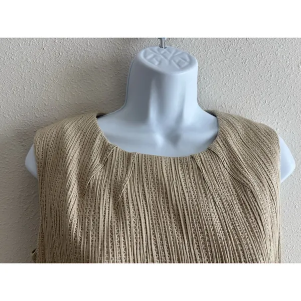 JONES NEW YORK Women Beige Cotton Sheath Dress Size 10‎ Textured Classic capsule - Image 6