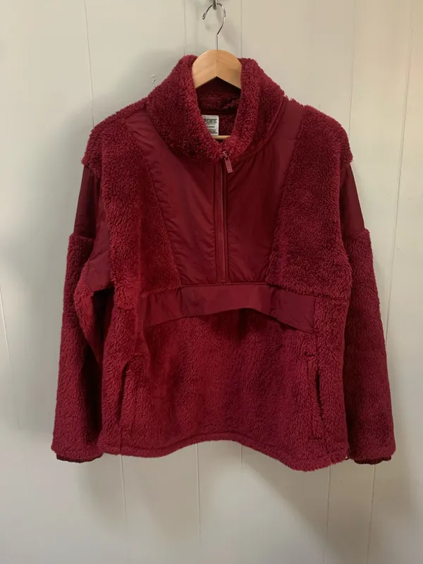 NWT Victoria's Secret PINK Teddy Half Zip Sherpa Pullover Jacket Size L - Image 2
