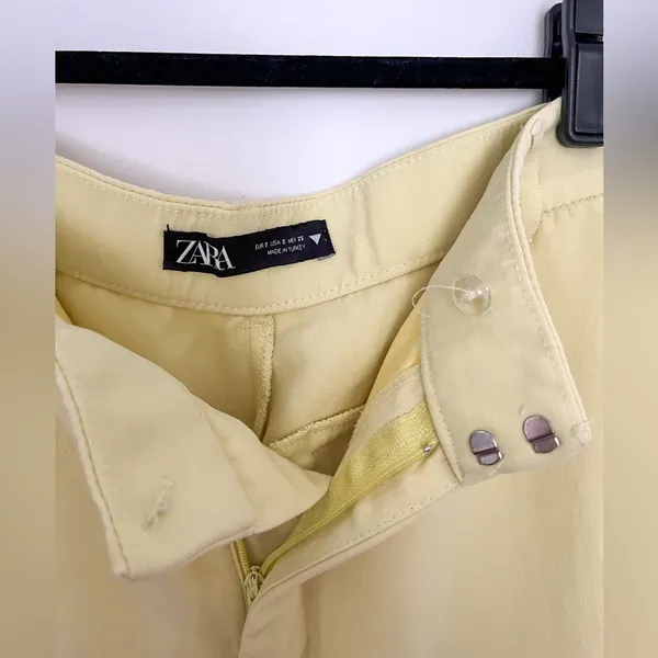 ZARA Lemon Yellow Trouser Pants - Image 6