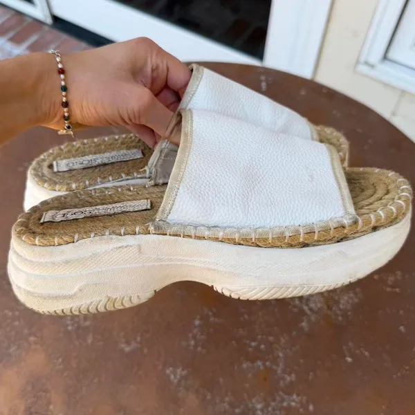ZARA ASOS espadrille platform boho slide sandals / fit like a size 8 - Image 3