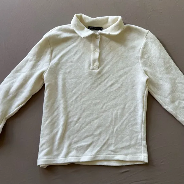 Zara Soft Knit Polo Shirt - Image 3