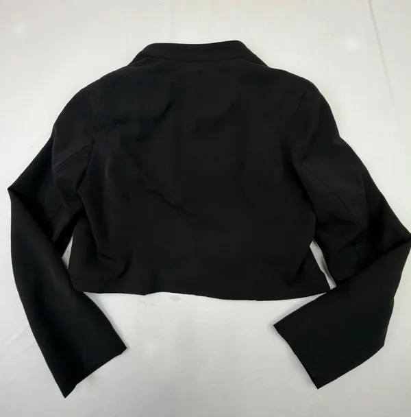 Kenzie Women's Black Cropped Double Breasted Military Style Jacket Size 12 - Image 5