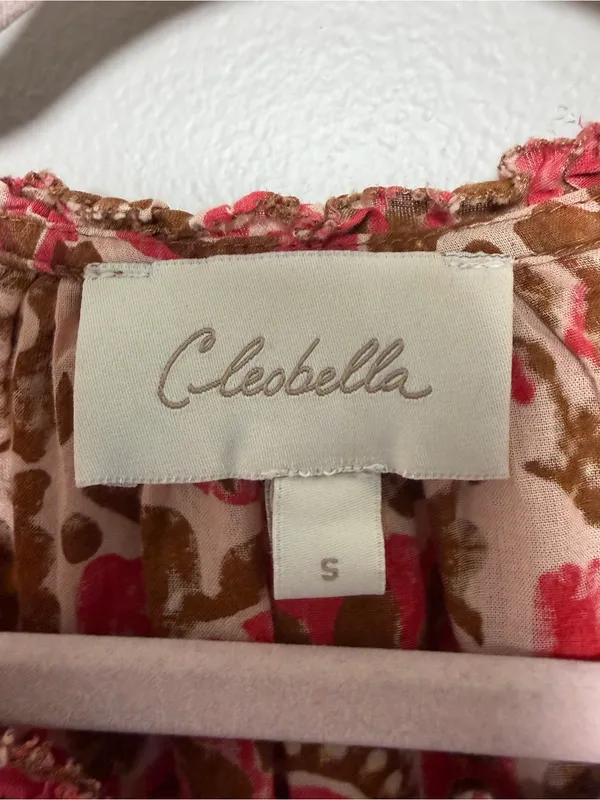 Cleobella Calla Blouse Organic Cotton Top boho flutter sleeve - Image 3