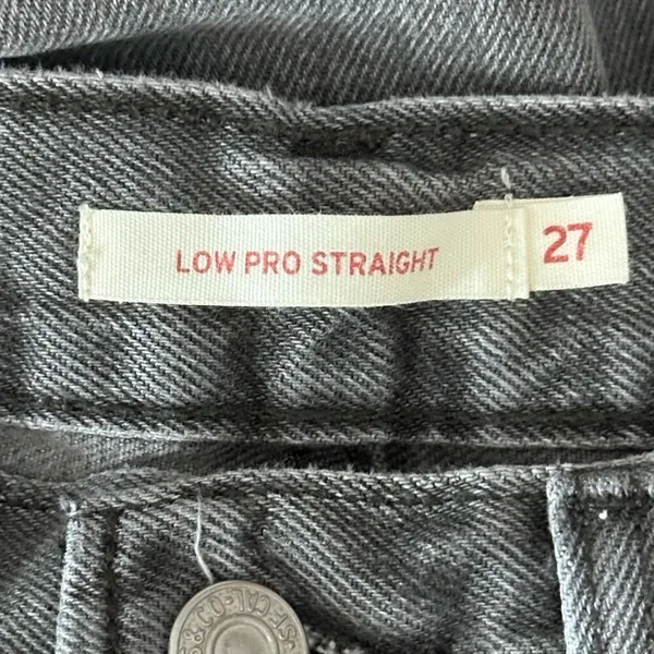 Levi’s Low Pro Straight Jeans Gray Wash Size 27 - Image 6