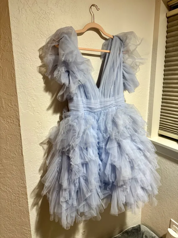 Mac Duggal Lavender Tulle Dress - Image 2