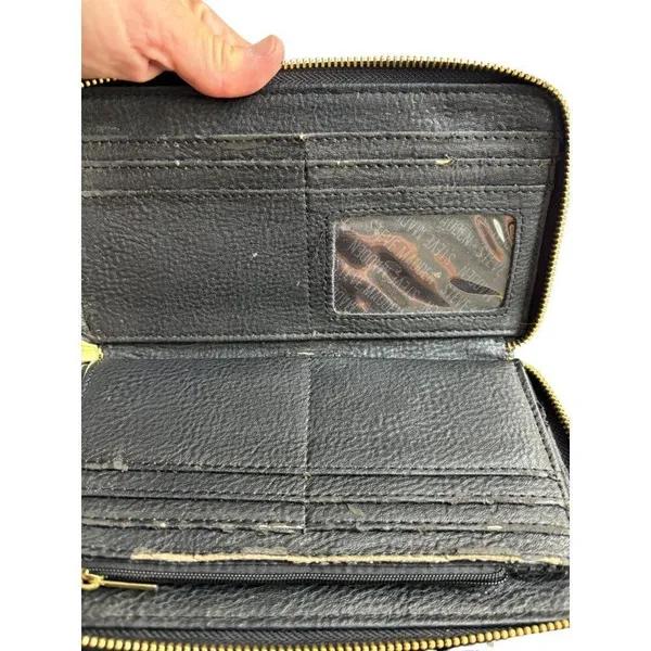 Steve Madden Black Quilted Tote & Wallet Set- note wear - Image 6