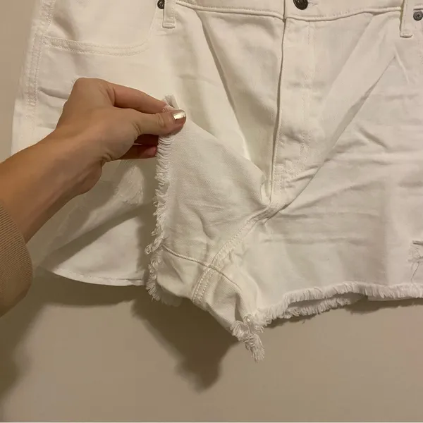 NWT Aerie White Cutoff Shorts size XXL - Image 2