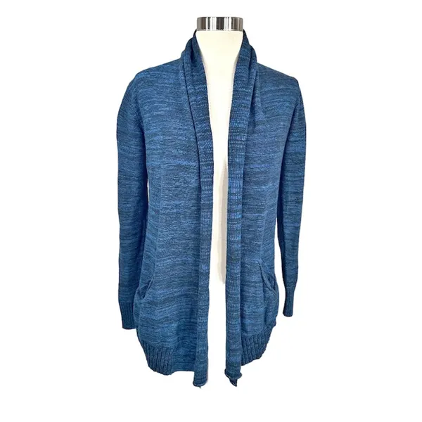 Aritzia Wilfred Flaubert Blue Silk Cashmere Open Cardigan - Image 2