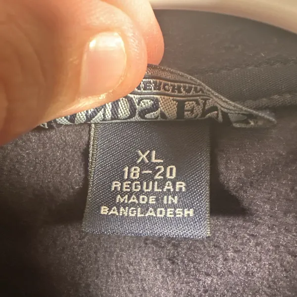 LANDS' END WOMEN'S BLACK PULLOVER FLEECE 1/4 ZIP CLOSURE SZ XL - Image 6