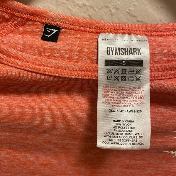 Gymshark Pink Vital Seamless Long Sleeve Crop Top Size Small - Image 2