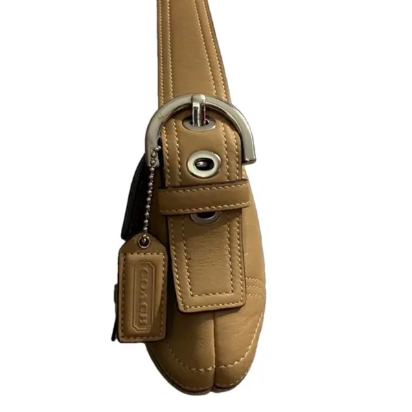 Vintage COACH Y2k Soho Saddle Tan Flap Shoulder Bag - Image 5