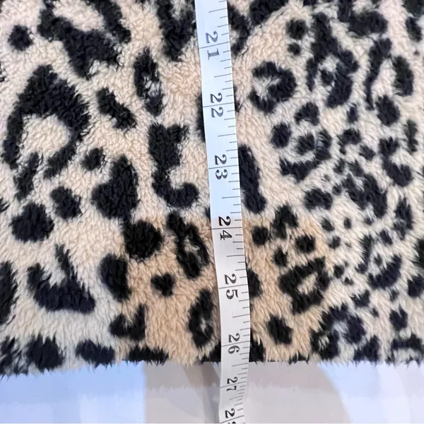 Chaps Ralph Lauren Leopard Fleece Vest Cozy Mob Wife Indie Sleaze Sz L Cabincore - Image 12