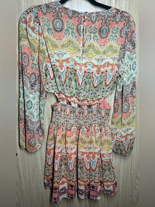 MANGO Size 4 Oli Paisley Print Mini Dress - Image 4