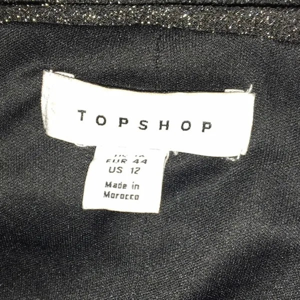 TopShop Ruched Glitter Minidress Sleeveless Grey v6x - Image 5
