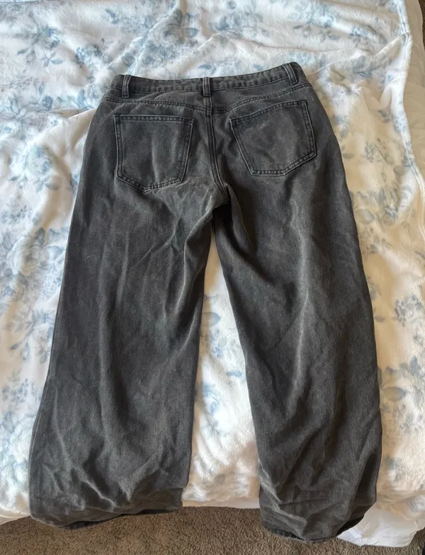 Edikted Black/Grey Jeans Low-Rise, Baggy - Image 3