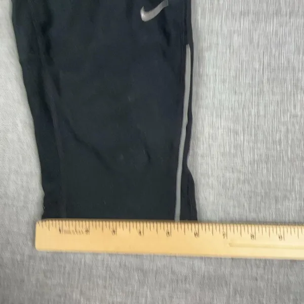 Nike Dri-FIT Leggings Womens M Black Capri Reflective Running Gym Pants Athletic - Image 5