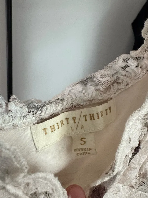 Floral lace tank top White - Image 3