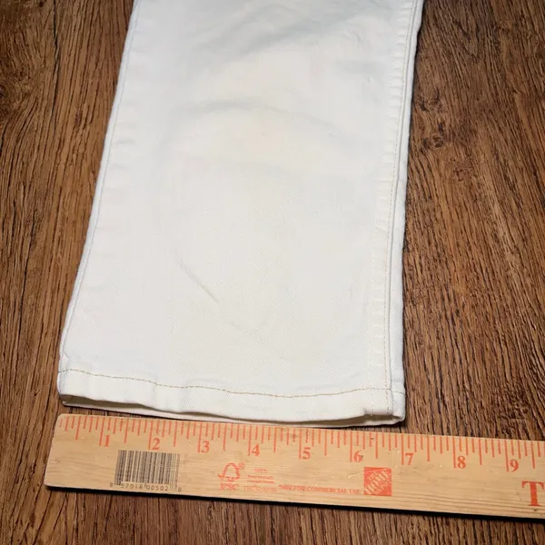 Levi Strauss Signature White Straight Leg Jeans Size 4 28x22 Denim y2k cotton - Image 8