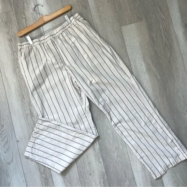 Wilfred Striped Pants organic cotton straight leg womens Cream (large) nautical - Image 6