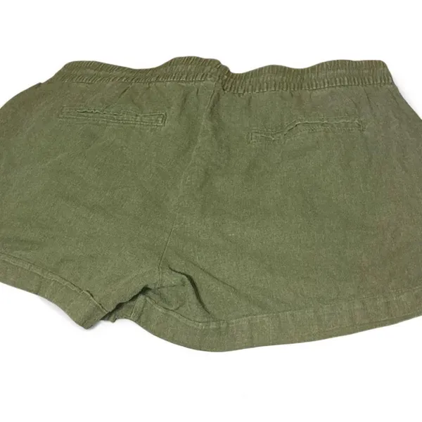 Old Navy Olive Green Drawstring linen blend Shorts - Image 4