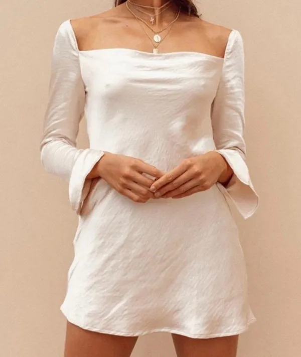 Princess Polly Champagne Mini Dress - Image 2