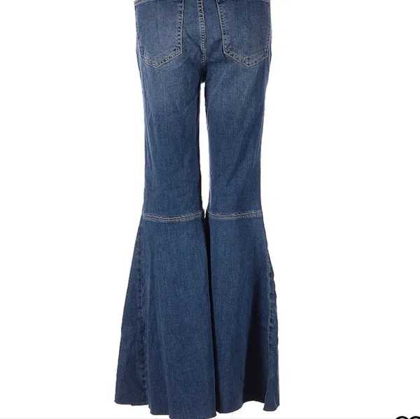 Free People We The Free Just float penny flare wide leg bell bottom jeans sz 28 - Image 3