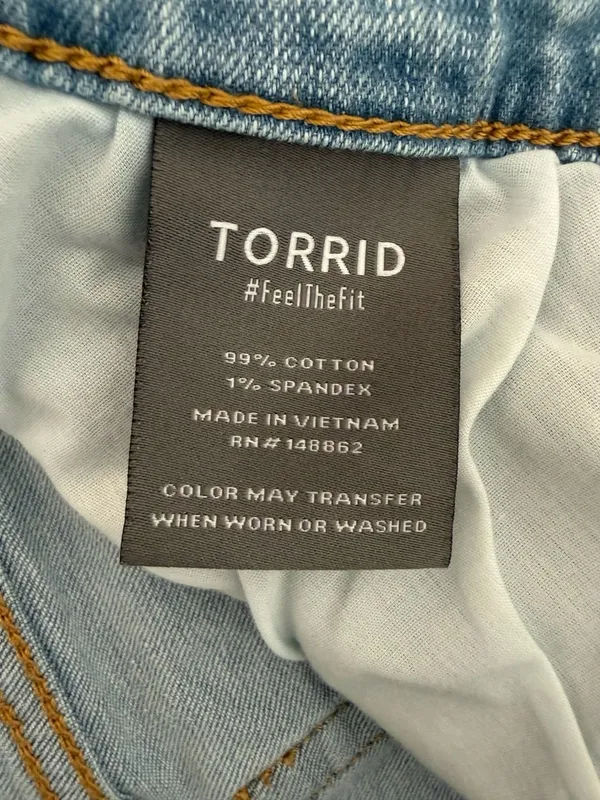 Torrid Mid-Rise Mid Short Vintage Stretch Denim Cutoff Shorts Size 14 - Image 4