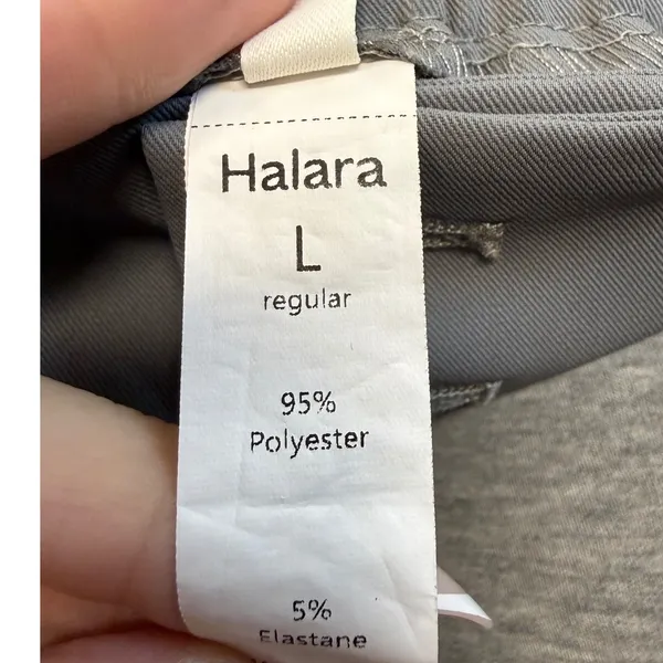 Halara Wide Leg‎ Pants Gray High Waist Old Money Capsule Wardrobe Size Large - Image 2