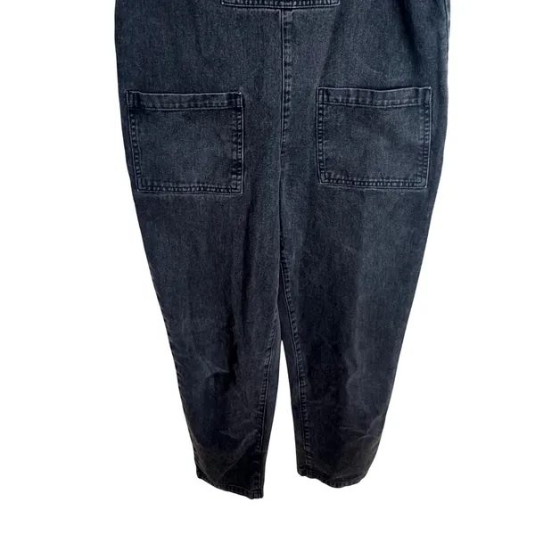 Lucy & Yak Women's Original Dungaree Black Organic Denim Overalls S/R - Image 7