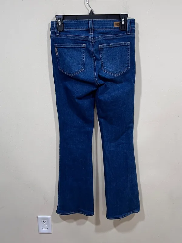 PAIGE Skyline Bootcut jeans size 25 EUC blue denim kick flare high rise - Image 6