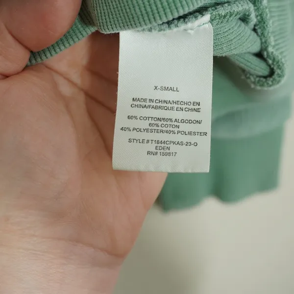 Altar'd State‎ Size XS Outerbanks Graphic Ribbed Sweatshirt Sage Green Oversized - Image 4