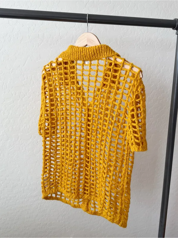 Urban Outfitters BDG Osaka Open-Knit Polo Sweater - Image 5