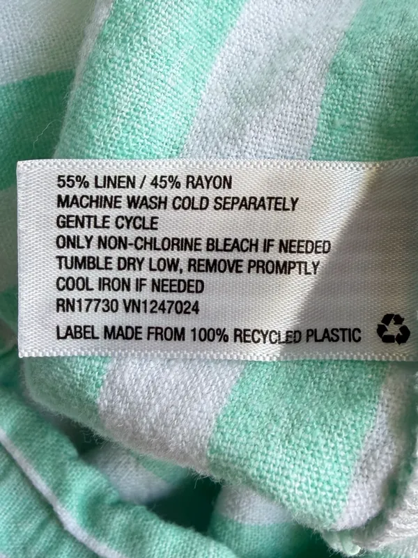 Stoney Clover x Target Mint‎ Green Striped Linen Blend Shorts Womens XL Coastal - Image 5