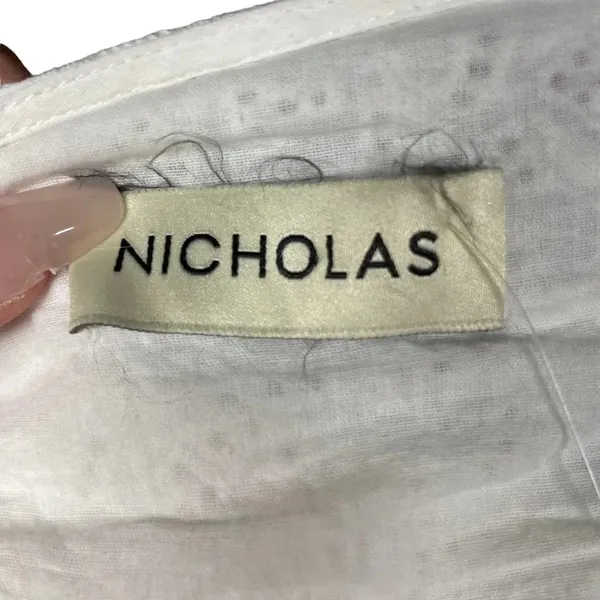 NICHOLAS Danni Bow-detailed Broderie Anglaise Mini Dress White Size US 8‎ - Image 9