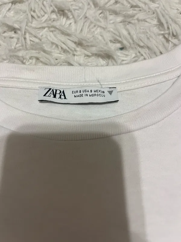 ZARA Top Sleeve Short White - Image 2