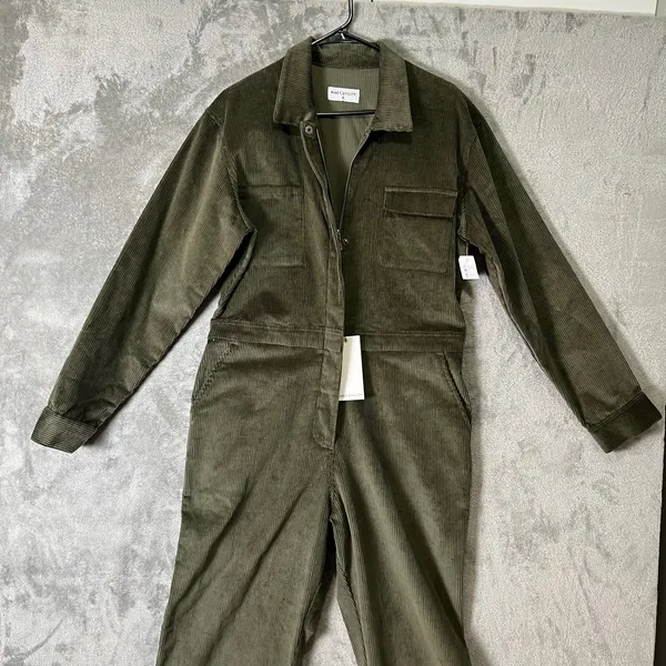 Rivet Utility‎ Bigwig Stretch Organic Cotton Corduroy Jumpsuit XL Workwear New - Image 7