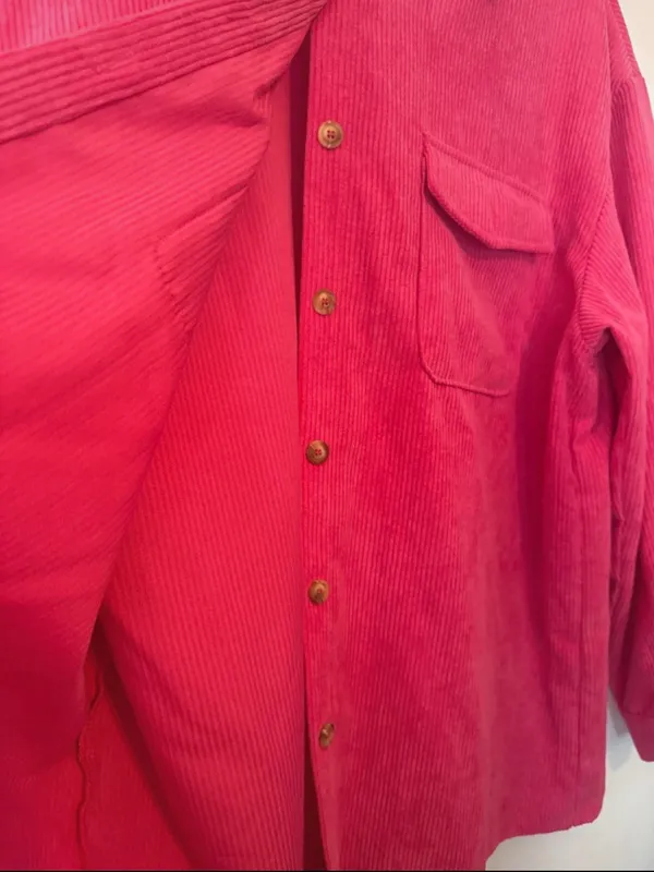 Large Hot pink button up - Image 2