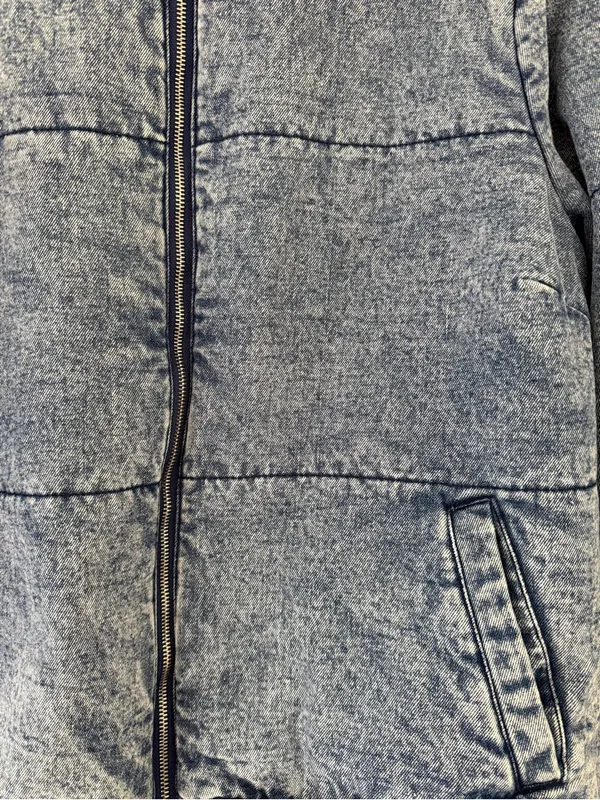 Women's Oversized Blue Puffer Denim‎ Jacket Size 3X - Image 3