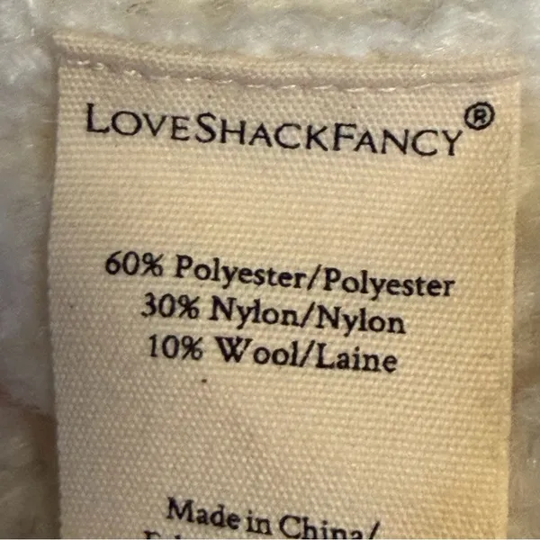 LoveShackFancy Ridge Sweater S Floral Embroidered Wool Blend Cottagecore - Image 12