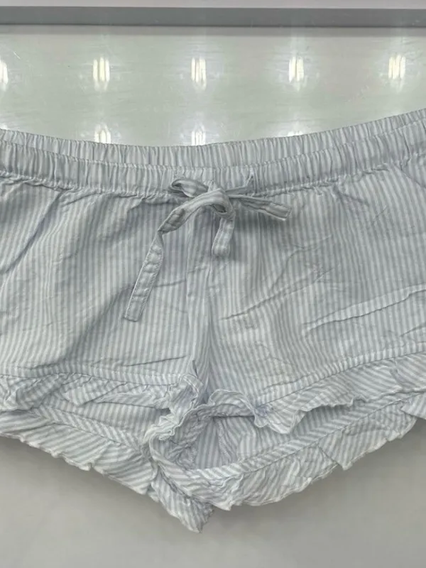 Brandy Millville Blue Striped Mini Shorts (Ready To Ship) - Image 2