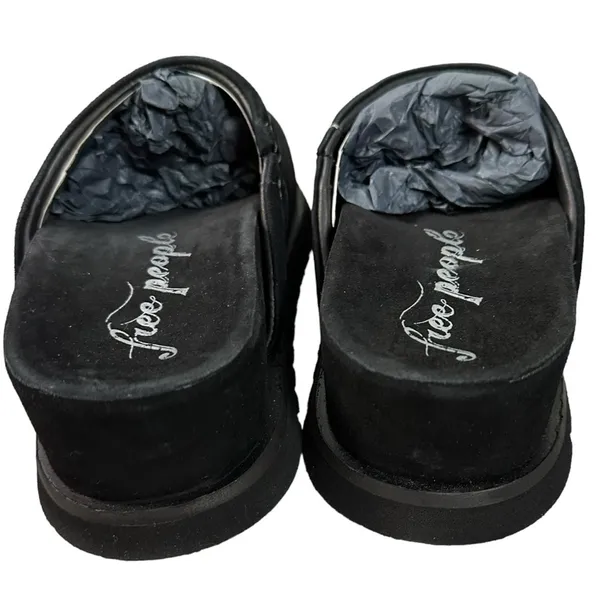 Free People Milo Everyday Mules in Black NIB NEW Suede Leather Chunky Size 7 - Image 8